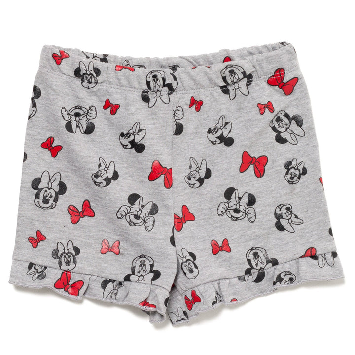 Disney Minnie Mouse T-Shirt and French Terry Shorts Outfit Set - imagikids