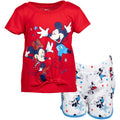 Disney Minnie Mouse T-Shirt and French Terry Shorts Outfit Set