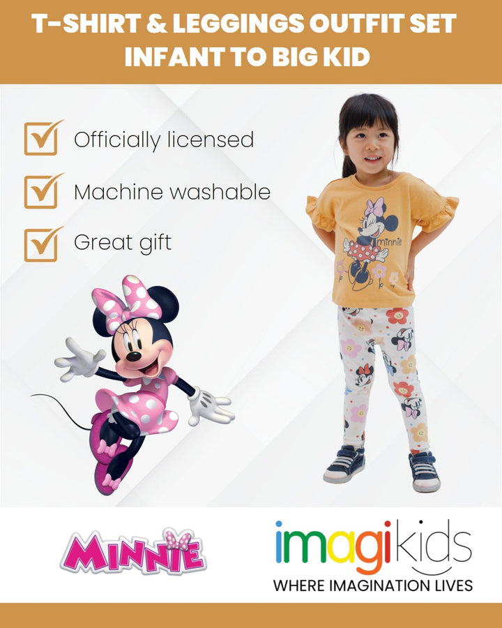 Disney Minnie Mouse T-Shirt and Leggings Outfit Set - imagikids