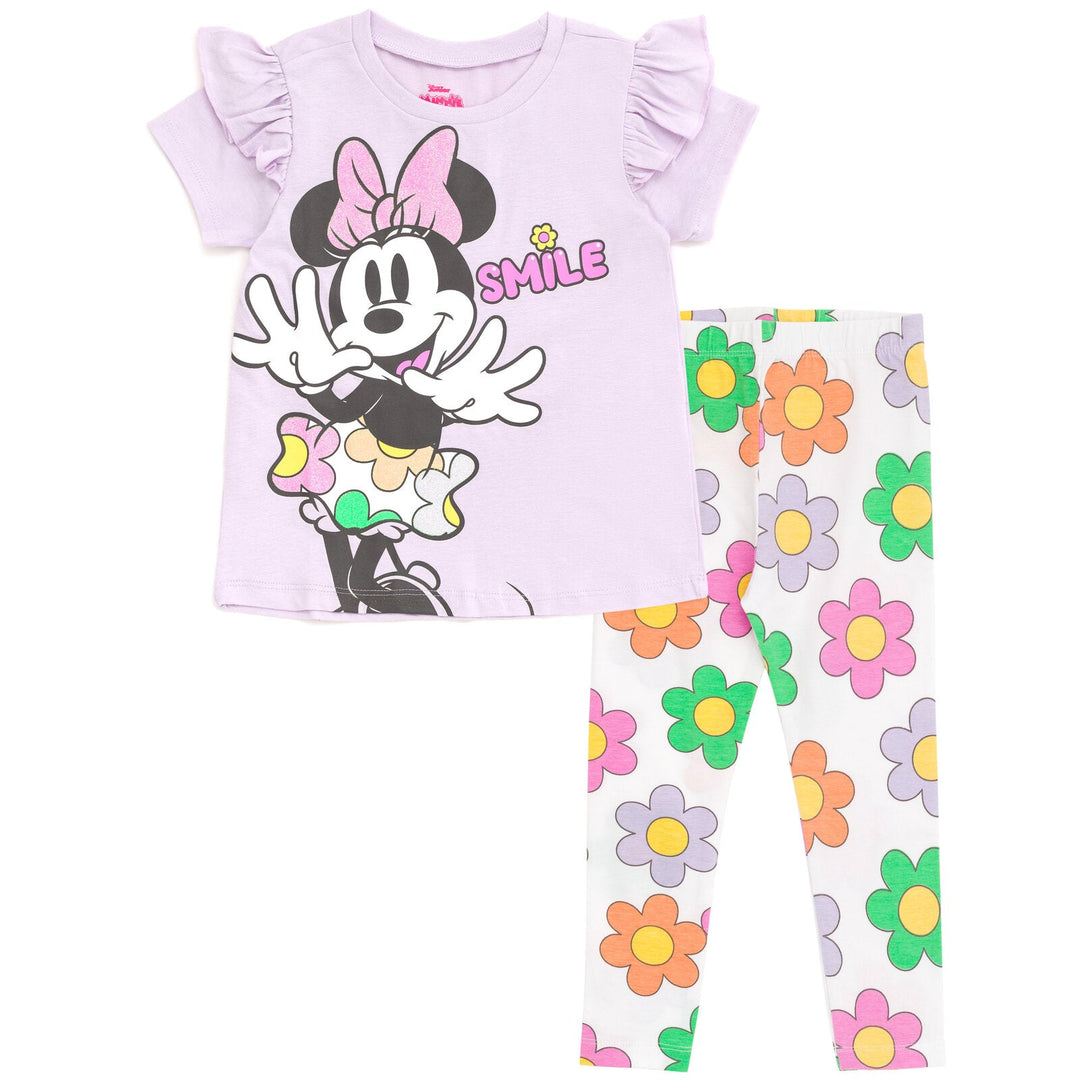 Disney Minnie Mouse T-Shirt and Leggings Outfit Set - imagikids