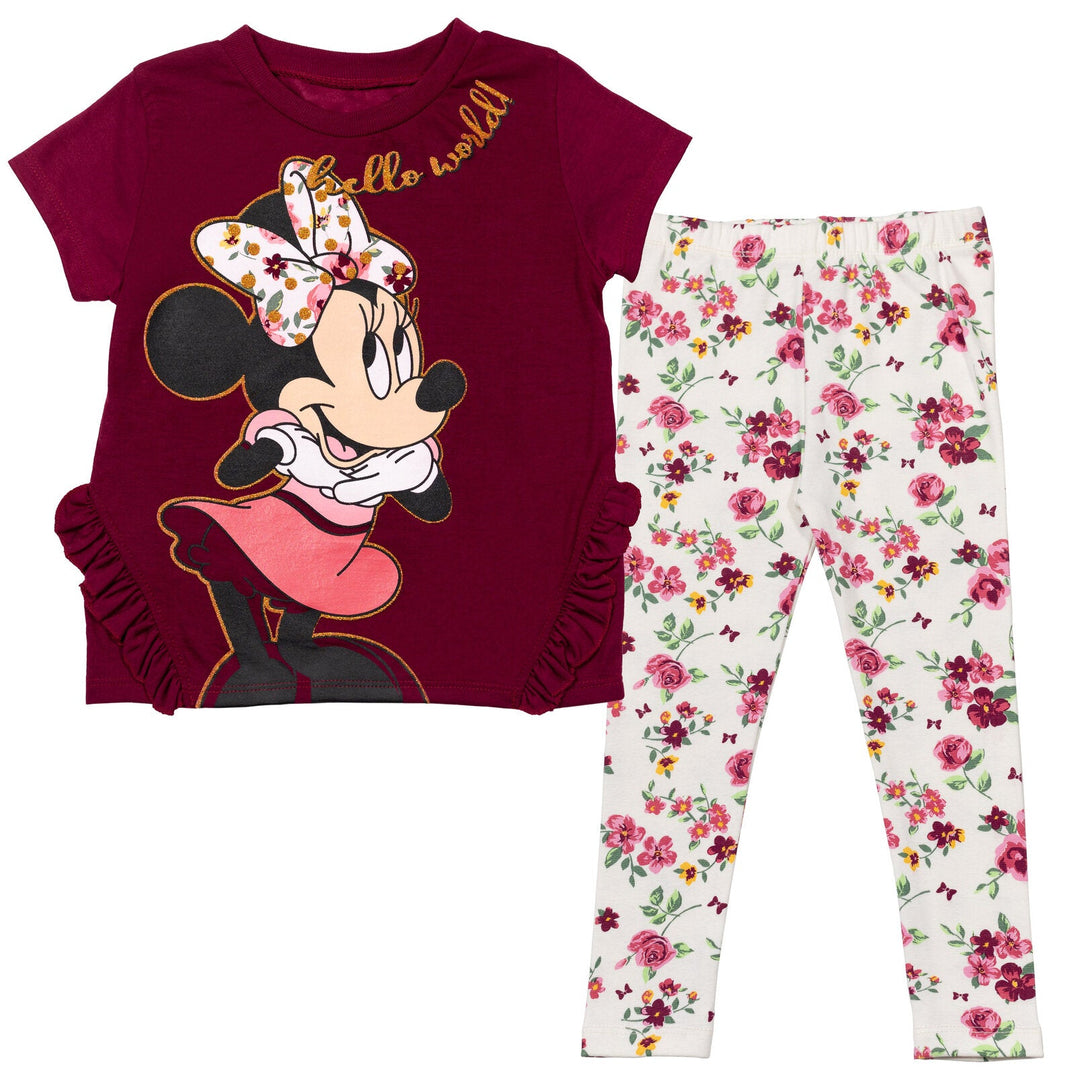 Disney Minnie Mouse T-Shirt and Leggings Outfit Set - imagikids