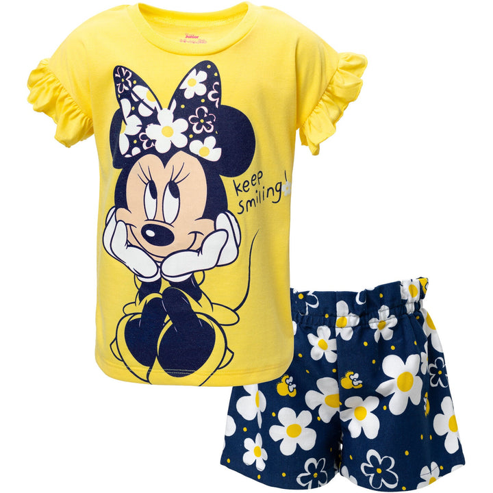 Disney Minnie Mouse T-Shirt and Twill Shorts Outfit Set - imagikids