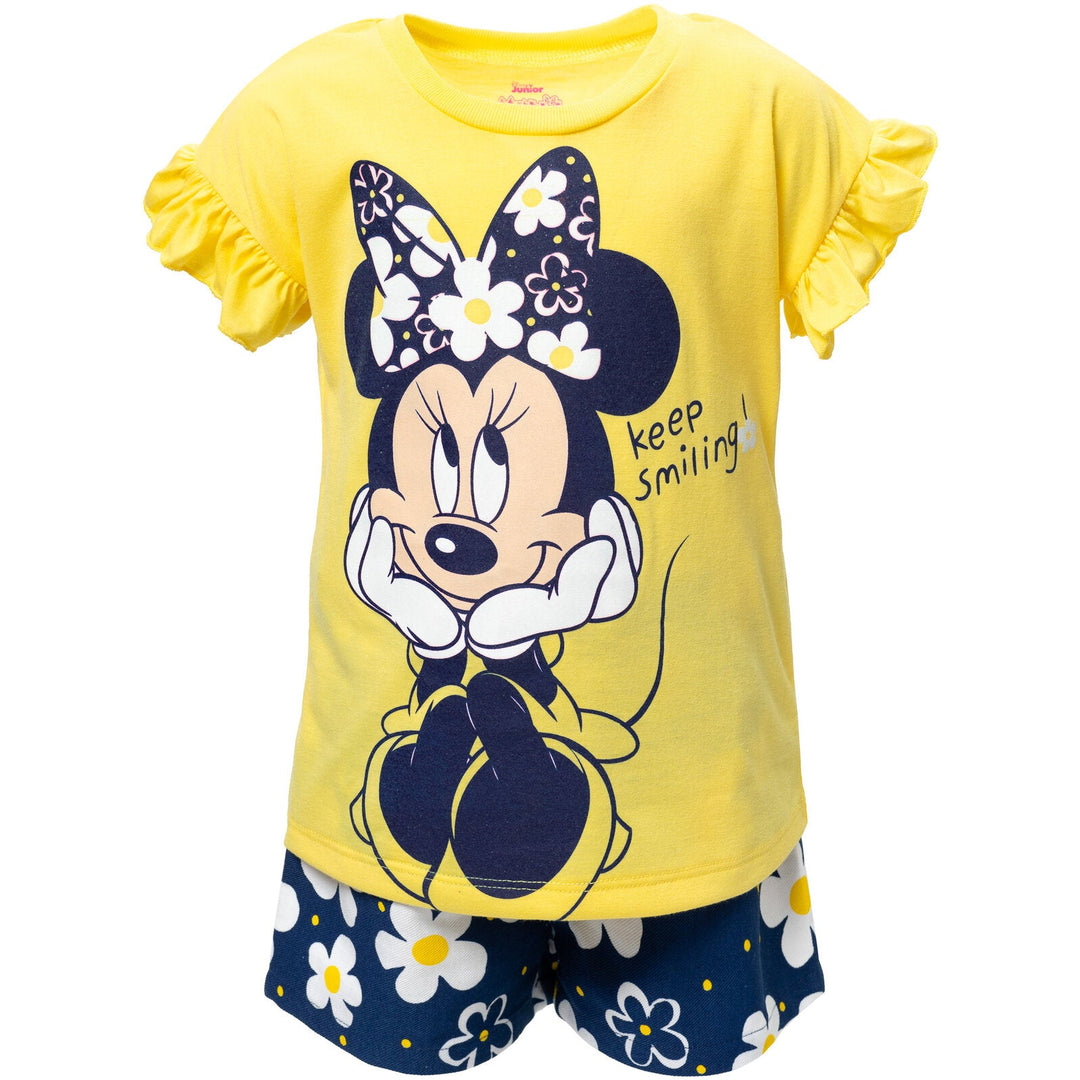 Disney Minnie Mouse T-Shirt and Twill Shorts Outfit Set - imagikids