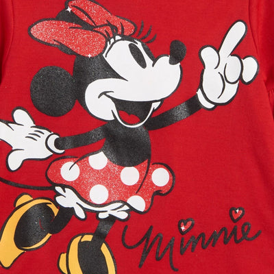 Disney Minnie Mouse T-Shirt Bike Shorts and Scrunchie 3 Piece Outfit Set - imagikids