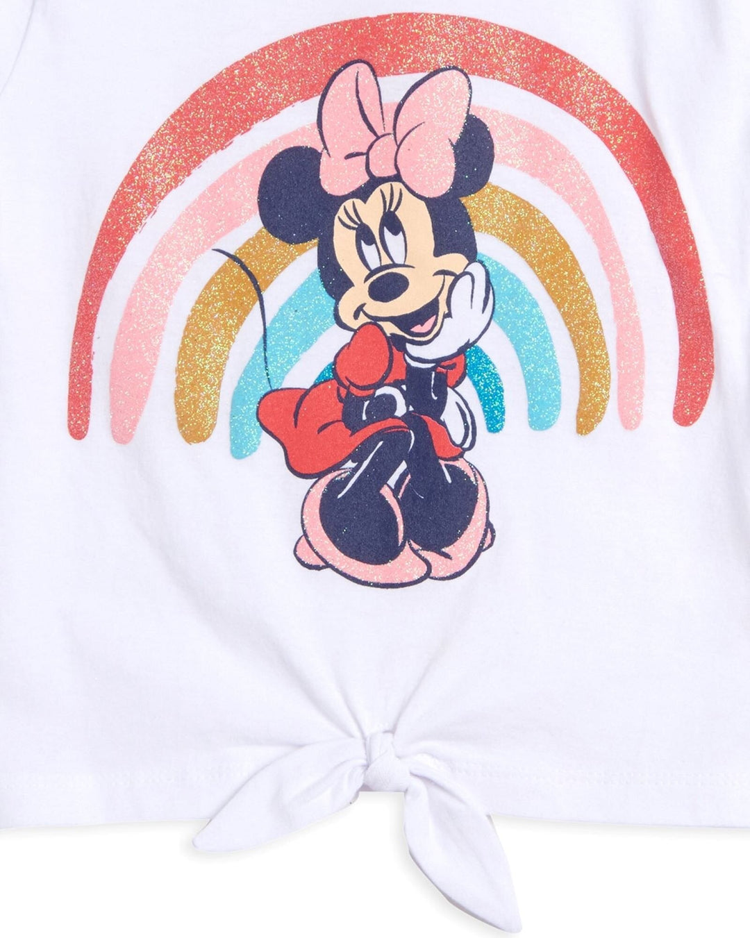 Disney Minnie Mouse T-Shirt Bike Shorts and Scrunchie 3 Piece Outfit Set - imagikids