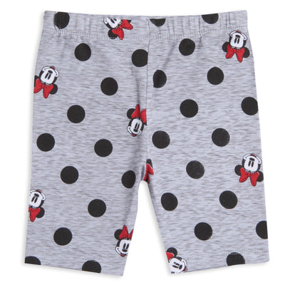 Disney Minnie Mouse T-Shirt Bike Shorts and Scrunchie 3 Piece Outfit Set - imagikids
