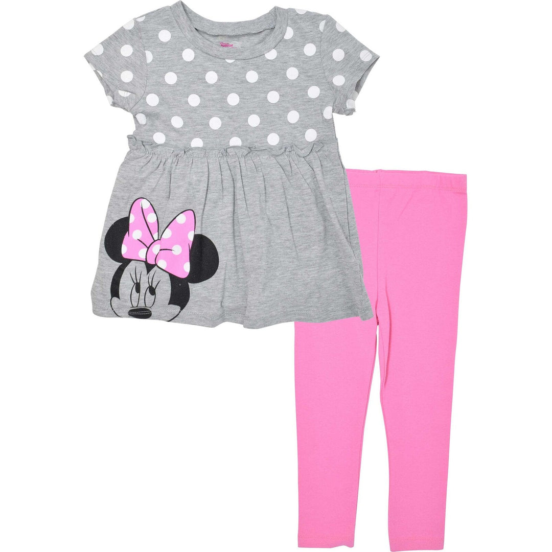 Disney Minnie Mouse T-Shirt Dress and Leggings Outfit Set - imagikids