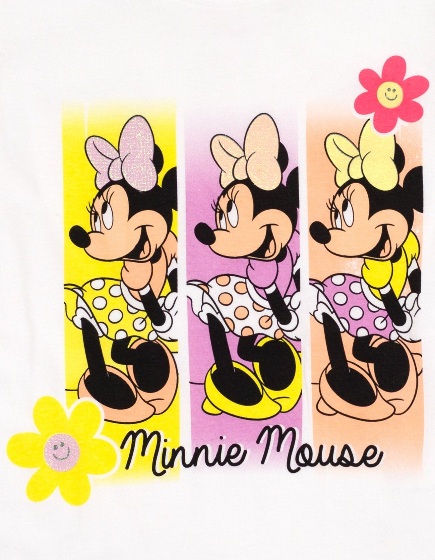 Disney Minnie Mouse T-Shirt French Terry Shorts and Scrunchie 3 Piece Outfit Set - imagikids