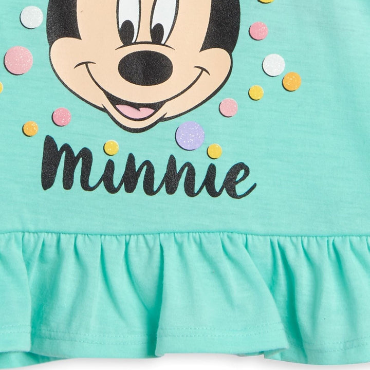 Disney Minnie Mouse T-Shirt Leggings and Scrunchie 3 Piece Outfit Set - imagikids