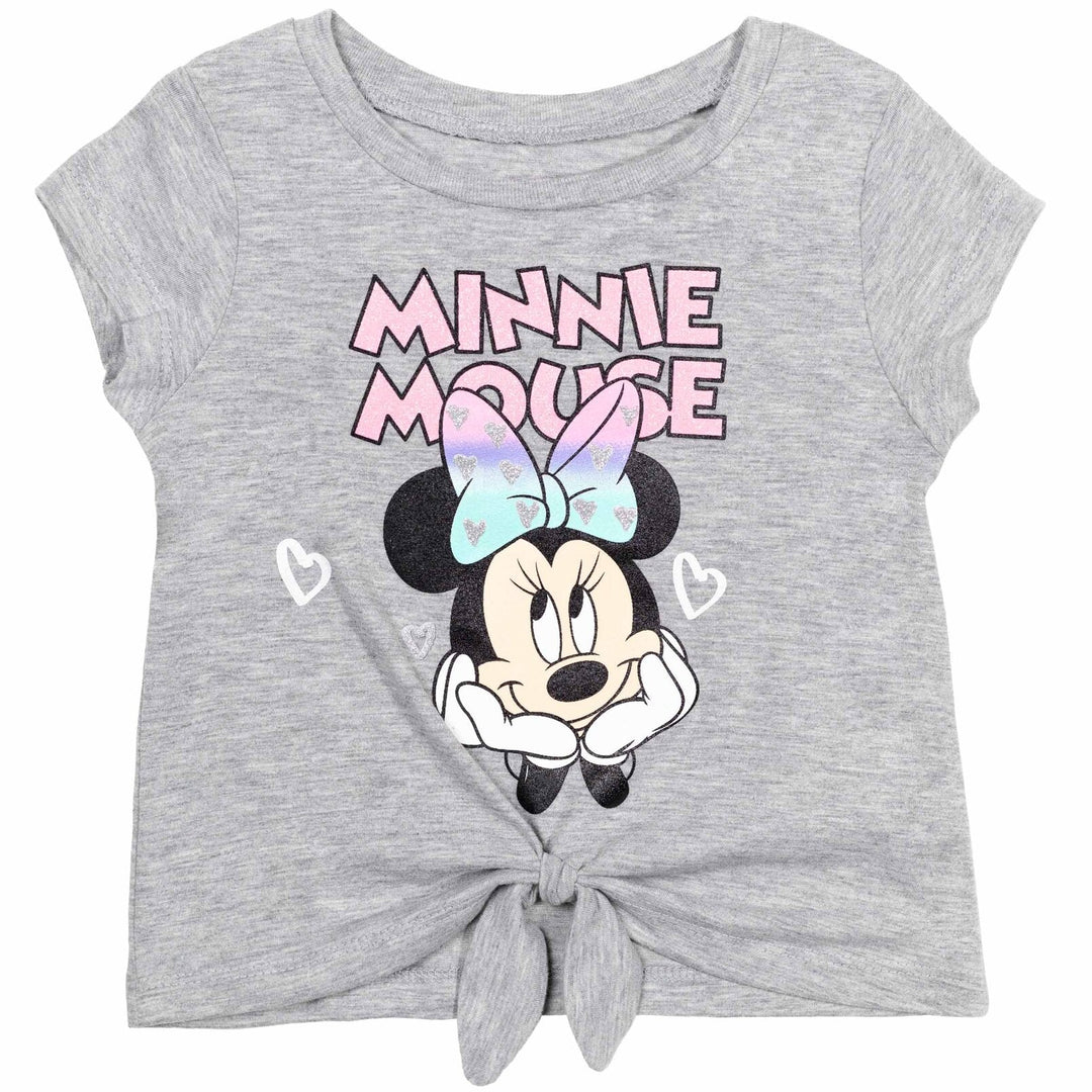 Disney Minnie Mouse T-Shirt Leggings and Scrunchie 3 Piece Outfit Set - imagikids