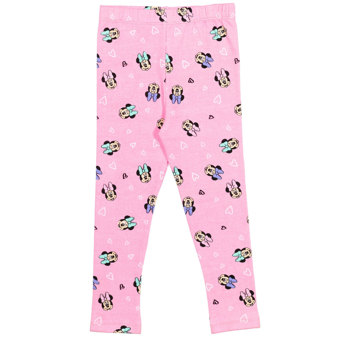 Disney Minnie Mouse T-Shirt Leggings and Scrunchie 3 Piece Outfit Set - imagikids