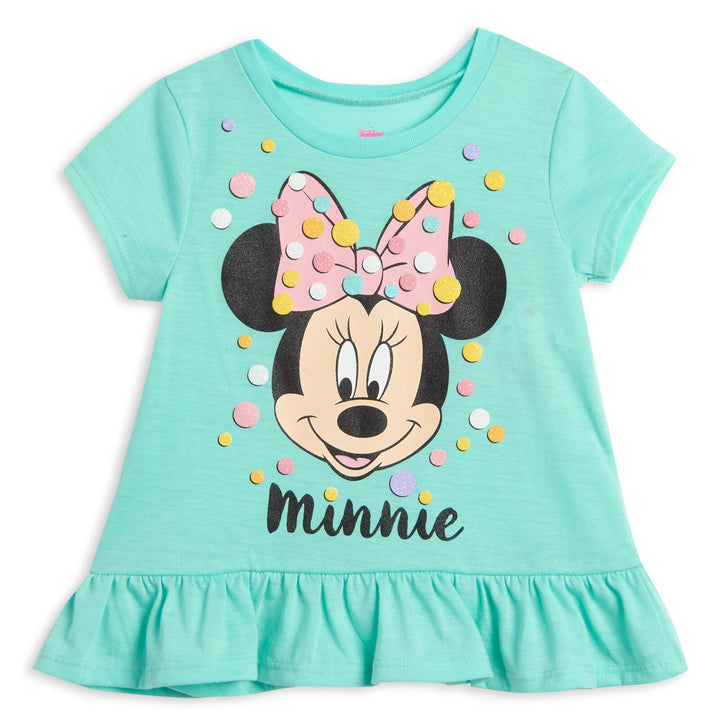 Disney Minnie Mouse T-Shirt Leggings and Scrunchie 3 Piece Outfit Set - imagikids