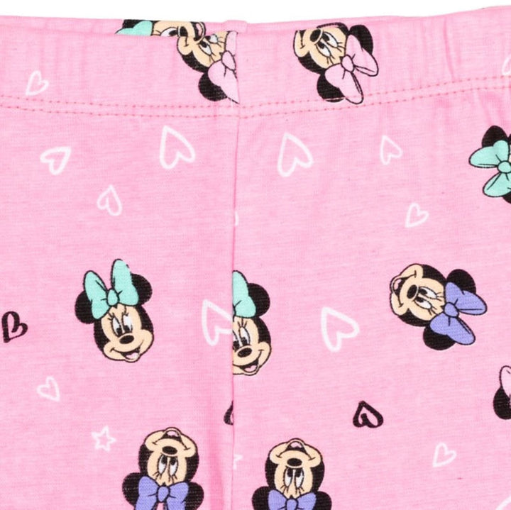 Disney Minnie Mouse T-Shirt Leggings and Scrunchie 3 Piece Outfit Set - imagikids