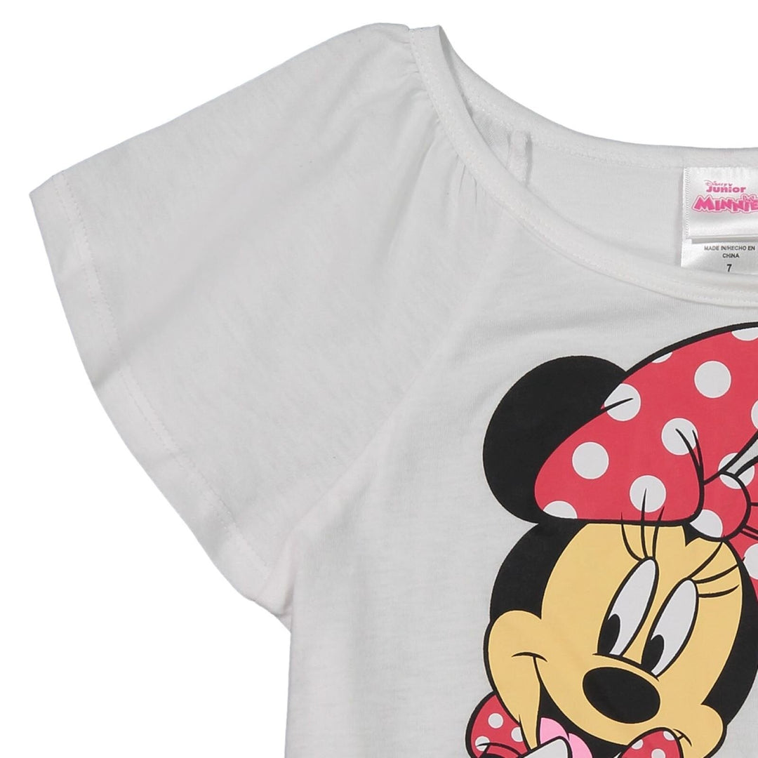 Disney Minnie Mouse T-Shirts Leggings and Shorts 4 Piece Outfit Set - imagikids