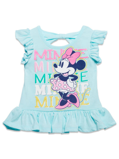Disney Minnie Mouse Tank Top and Dolphin French Terry Shorts Outfit Set - imagikids