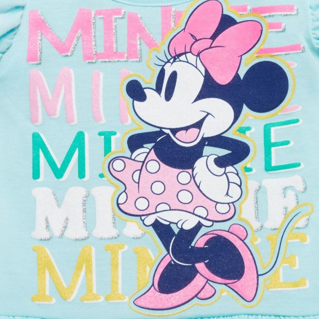 Disney Minnie Mouse Tank Top and Dolphin French Terry Shorts Outfit Set - imagikids