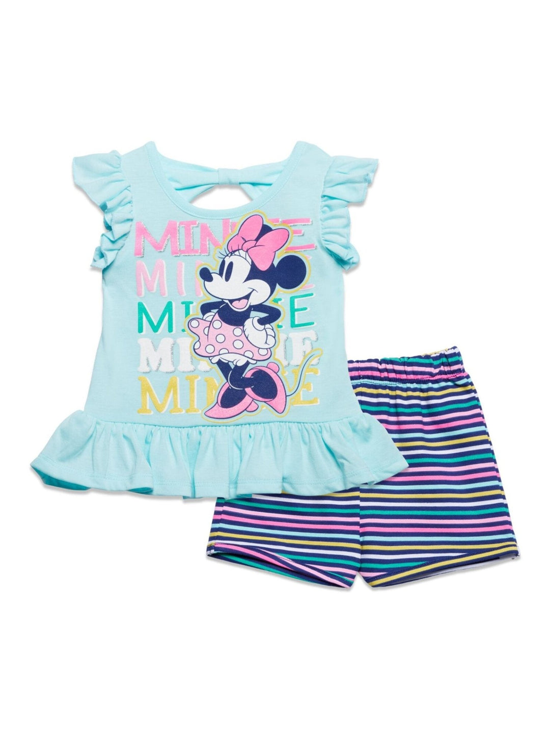 Disney Minnie Mouse Tank Top and Dolphin French Terry Shorts Outfit Set - imagikids