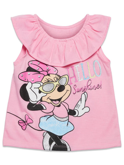 Disney Minnie Mouse Tank Top and Twill Shorts Outfit Set - imagikids