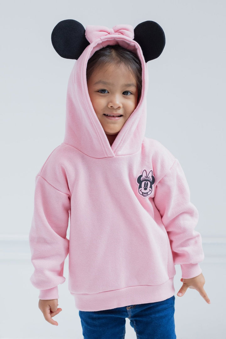 Disney Minnie Mouse Zip Up Vest 2fer Jacket and Pullover Hoodie - imagikids