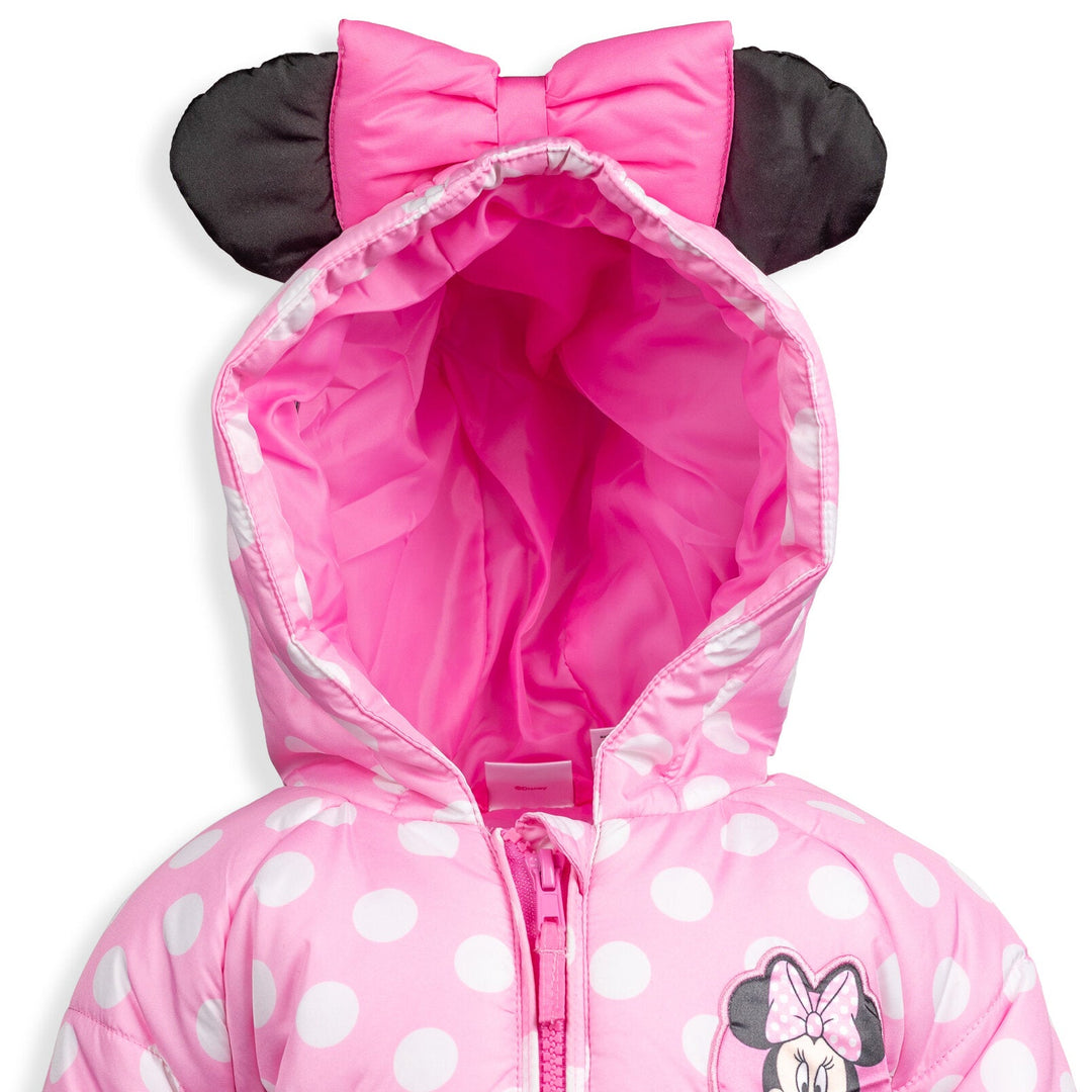 Disney Minnie Mouse Zip Up Winter Coat Puffer Jacket - imagikids