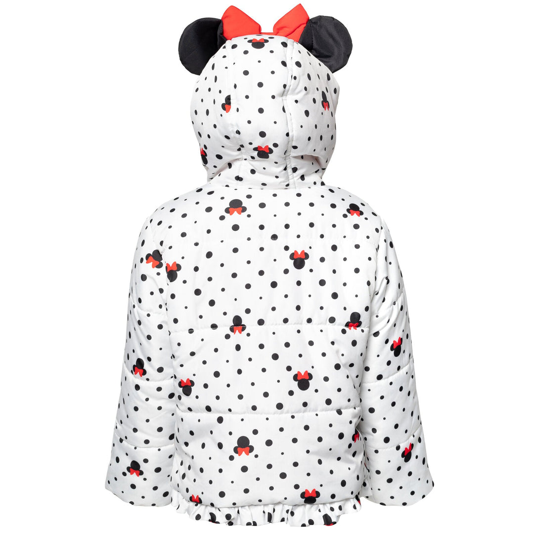 Disney Minnie Mouse Zip Up Winter Coat Puffer Jacket - imagikids