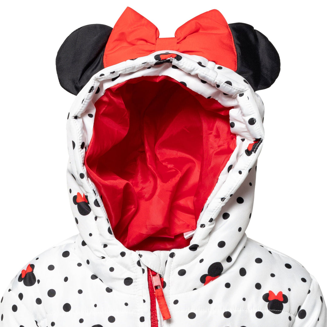 Disney Minnie Mouse Zip Up Winter Coat Puffer Jacket - imagikids