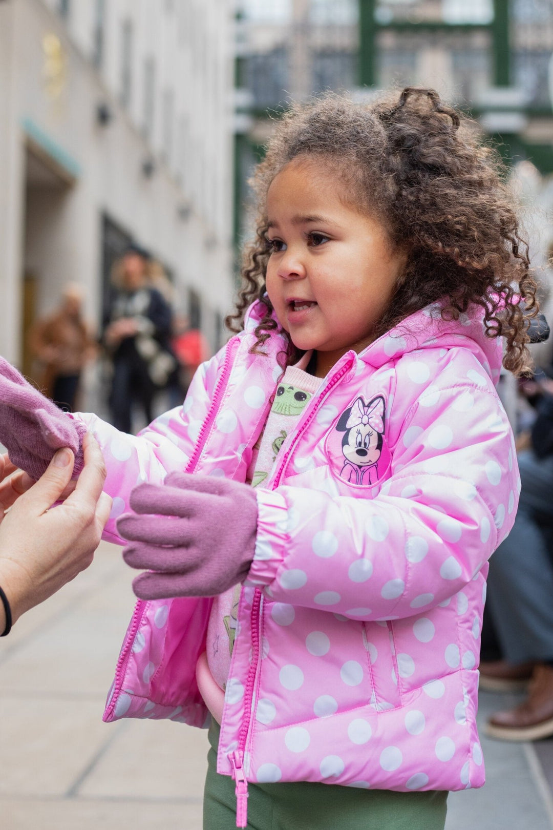 Disney Minnie Mouse Zip Up Winter Coat Puffer Jacket imagikids