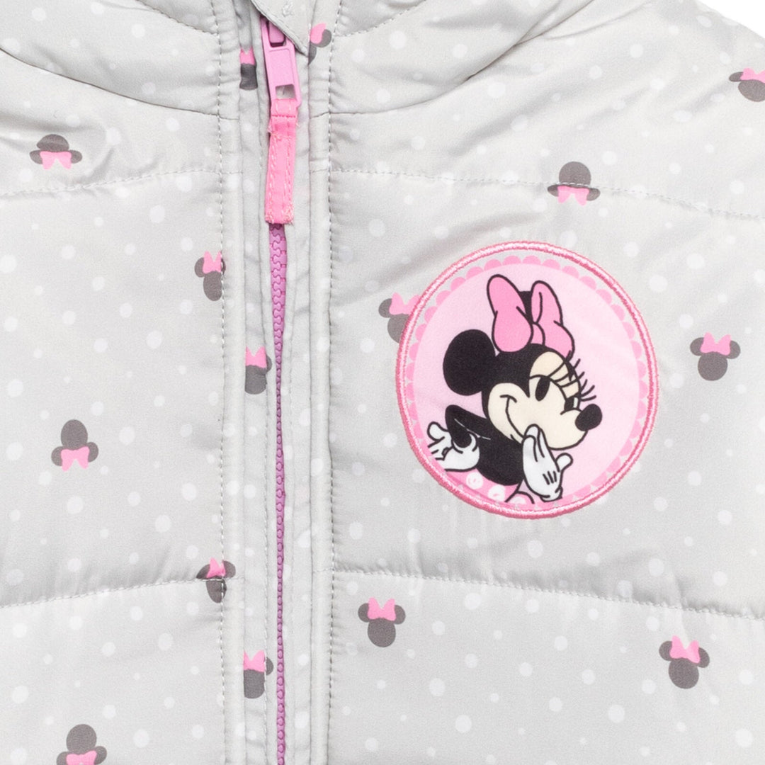 Disney Minnie Mouse Zip Up Winter Coat Puffer Jacket - imagikids