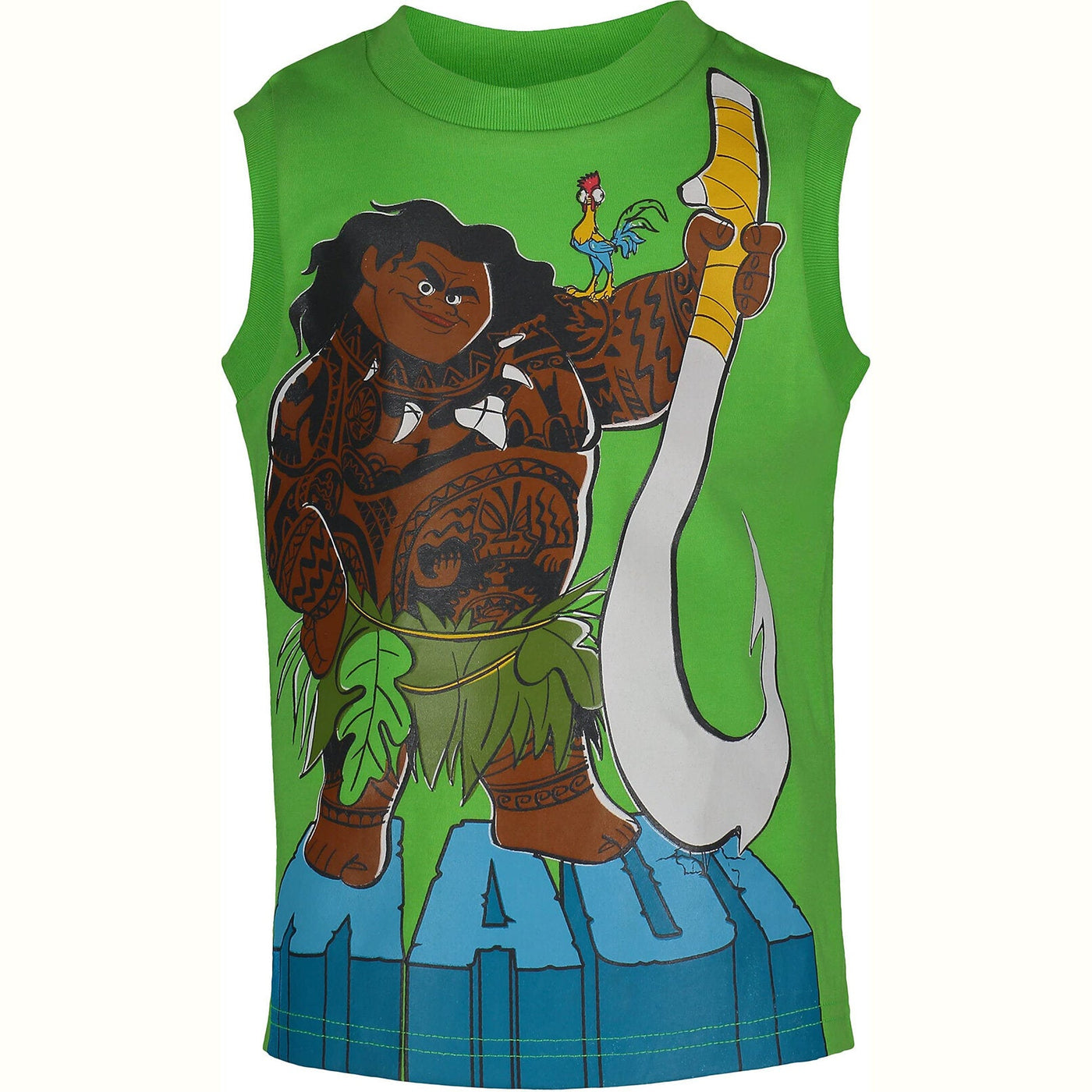 Disney Moana Maui French Terry T-Shirt Tank Top and Shorts 3 Piece Outfit Set - imagikids