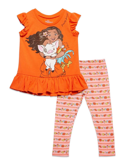Disney Moana Peplum T-Shirt and Leggings Outfit Set - imagikids
