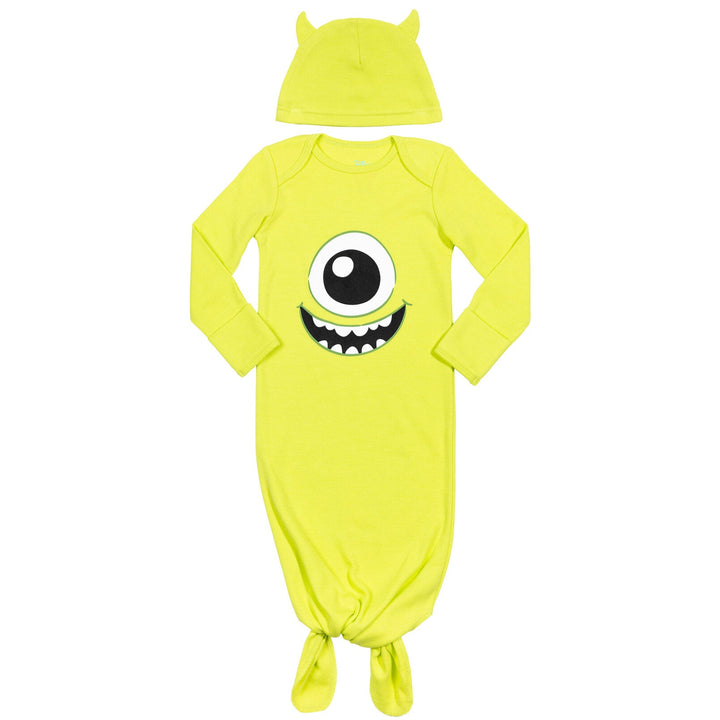 Disney Monsters Inc. Mike Wazowski Sleeper Gown and Hat - imagikids