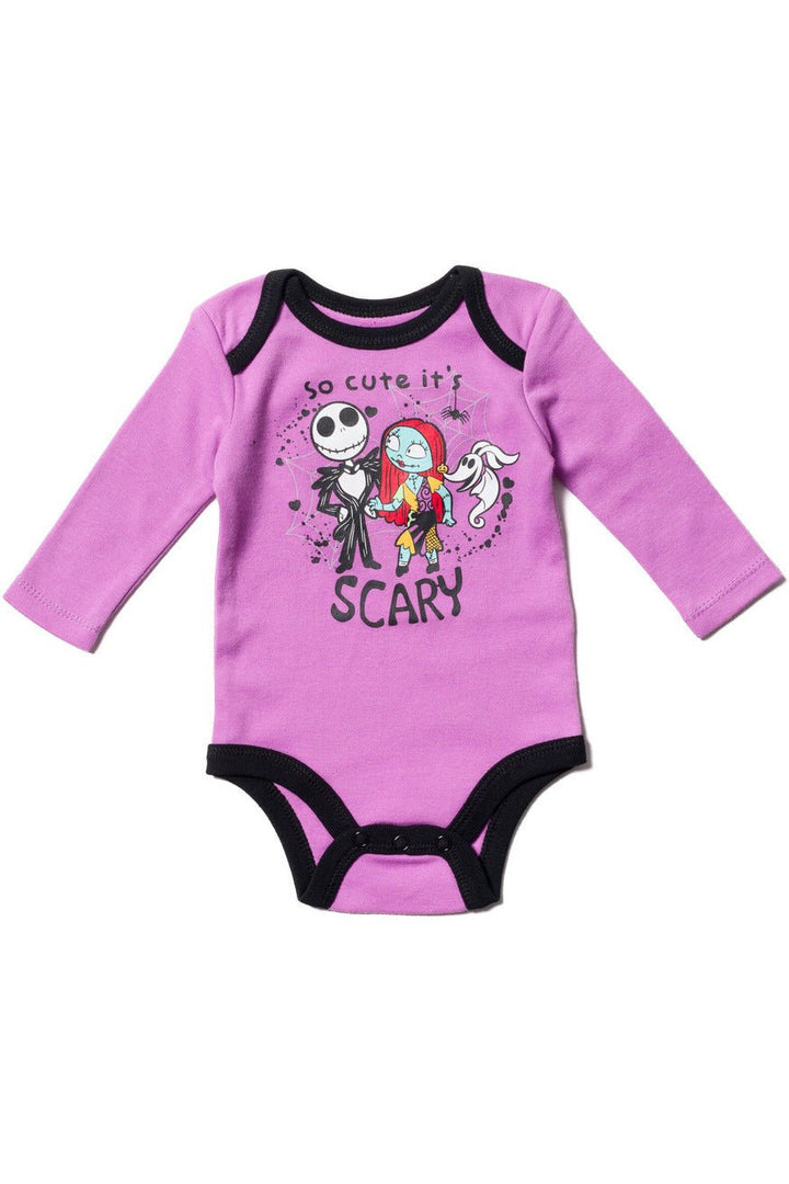 Disney Nightmare Before Christmas 3 Pack Long Sleeve Bodysuits - imagikids