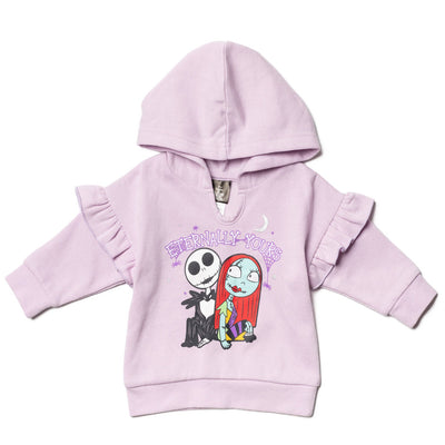 Disney Nightmare Before Christmas Fleece Pullover Hoodie Bodysuit and Pants 3 Piece Outfit Set - imagikids