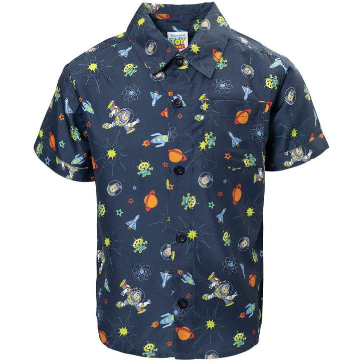 Disney Pixar Buzz Lightyear Button Down Shirt - imagikids