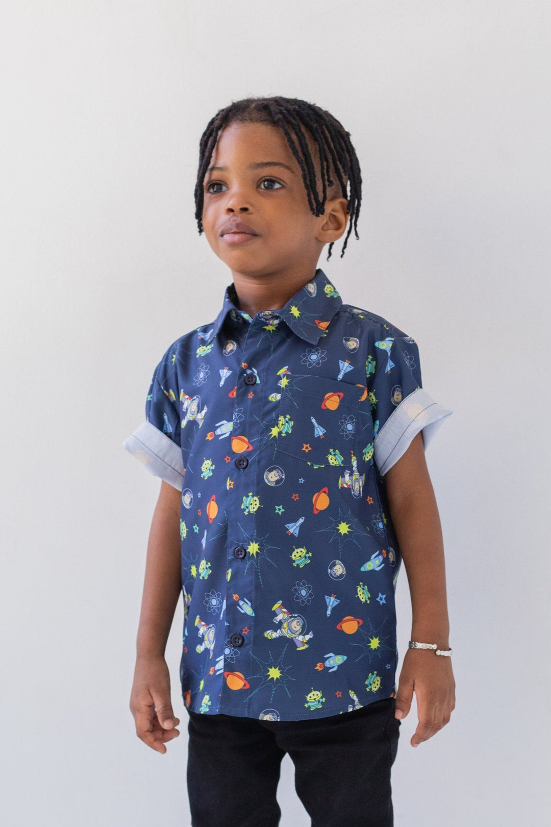 Disney Pixar Buzz Lightyear Button Down Shirt - imagikids