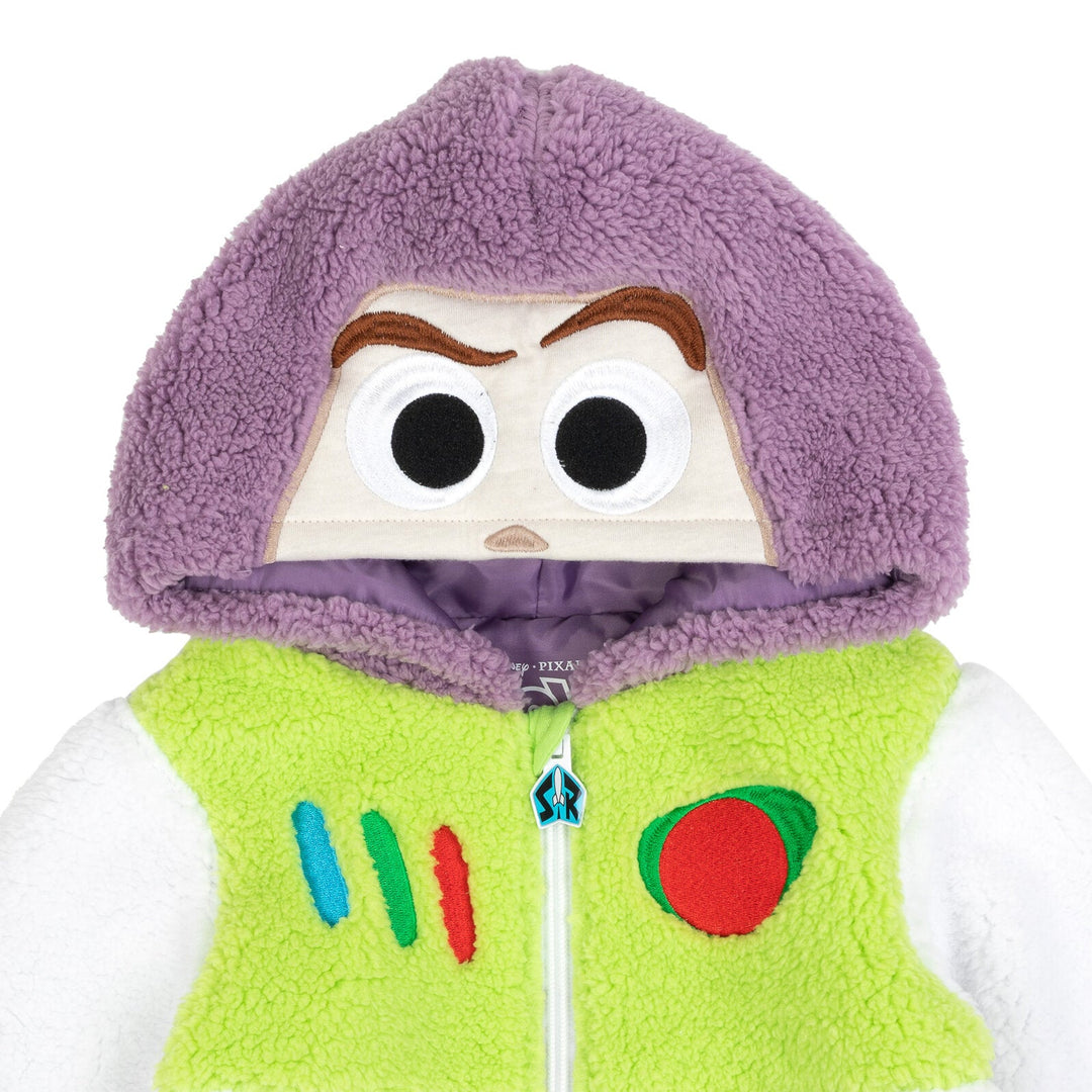 Disney Pixar Buzz Lightyear Zip-Up Costume Hoodie with Hair - imagikids