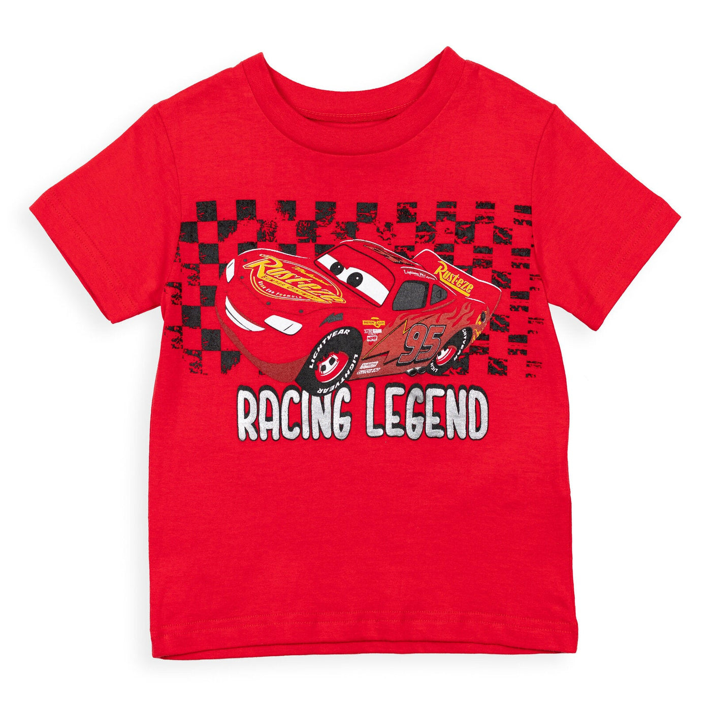 Disney Pixar Cars Lightning McQueen T-Shirt and French Terry Shorts Outfit Set - imagikids