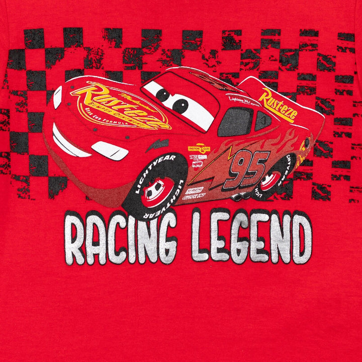 Disney Pixar Cars Lightning McQueen T-Shirt and French Terry Shorts Outfit Set - imagikids