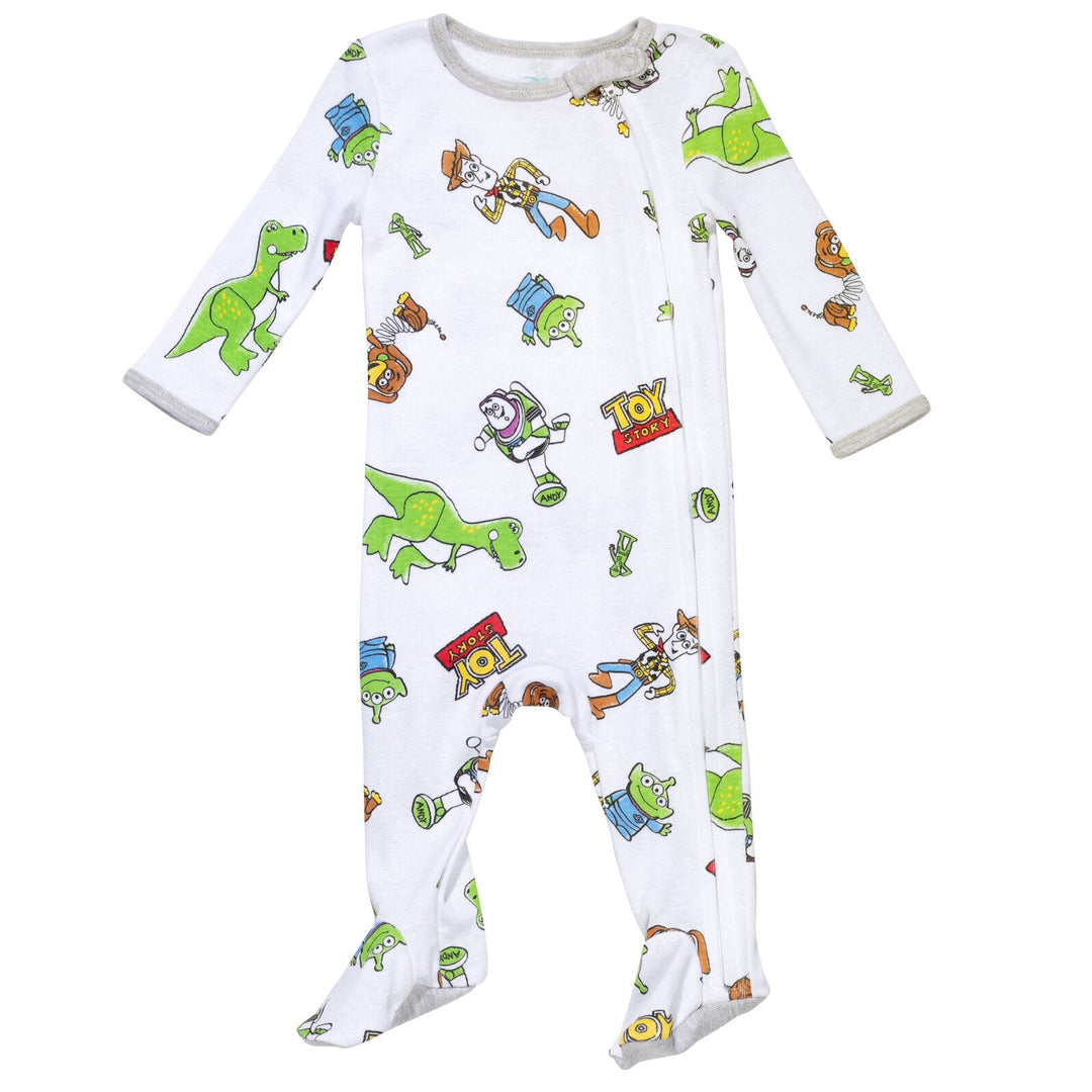 Disney Pixar Toy Story 2 Pack Zip Up Sleep N' Play Coveralls - imagikids