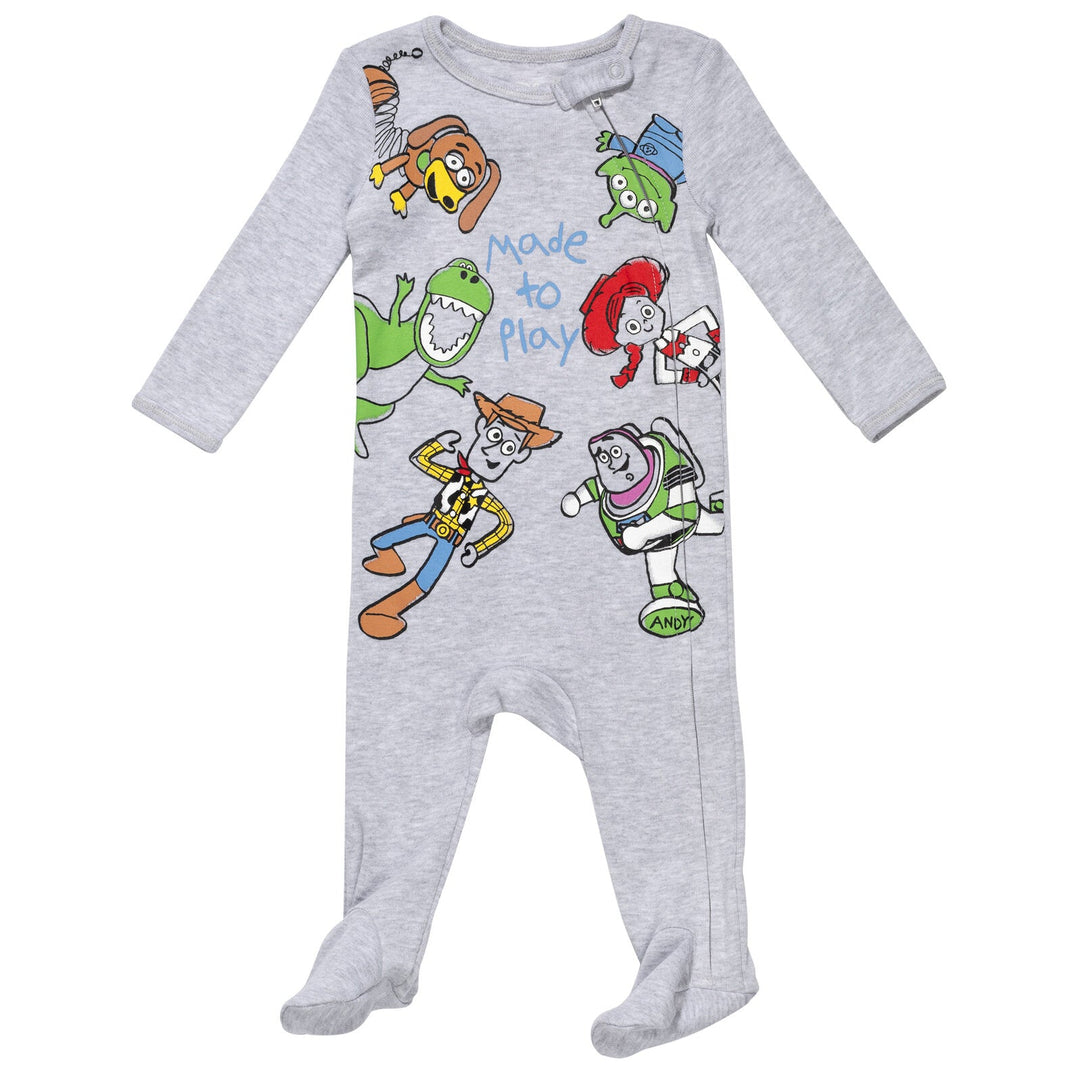 Disney Pixar Toy Story 2 Pack Zip Up Sleep N' Play Coveralls - imagikids