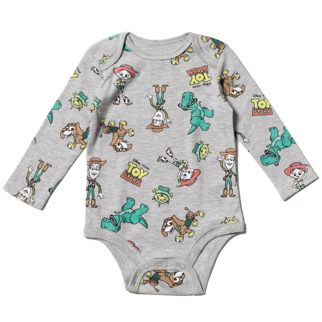 Disney Pixar Toy Story 4 Pack Cuddly Long Sleeve Bodysuits - imagikids