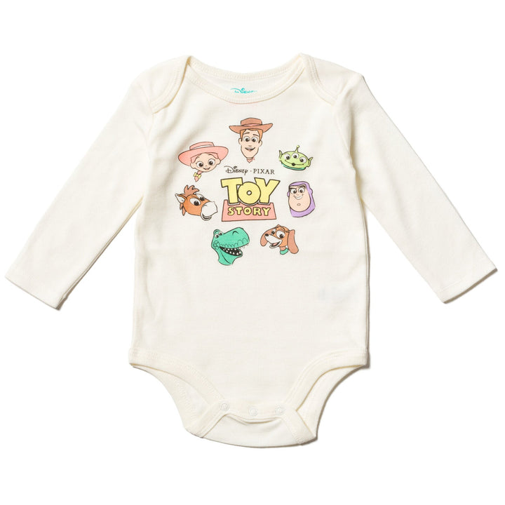 Disney Pixar Toy Story 4 Pack Cuddly Long Sleeve Bodysuits - imagikids