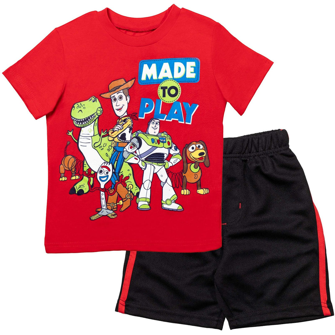 Disney Pixar Toy Story Athletic T-Shirt Mesh Shorts Outfit Set - imagikids