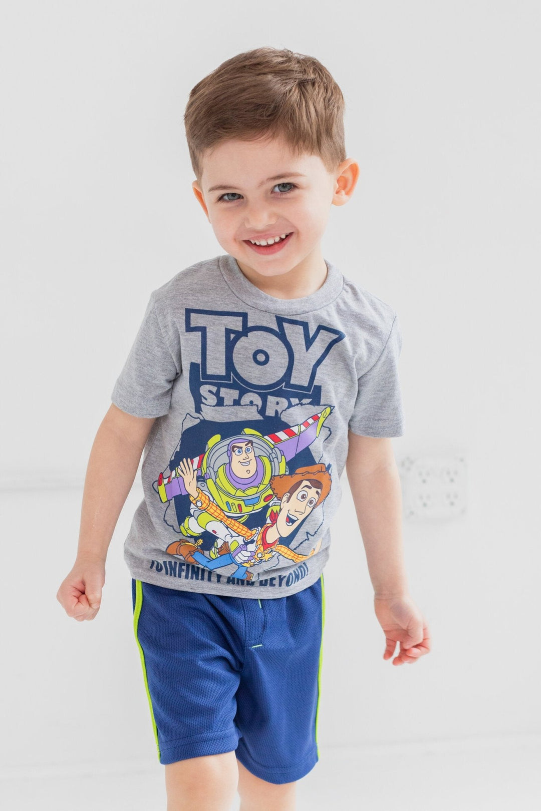 Disney Pixar Toy Story Athletic T-Shirt Mesh Shorts Outfit Set - imagikids