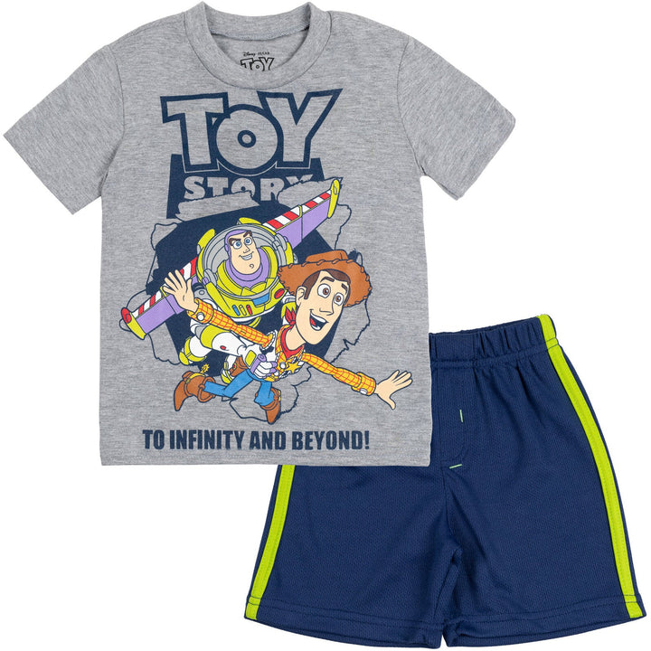 Disney Pixar Toy Story Athletic T-Shirt Mesh Shorts Outfit Set - imagikids