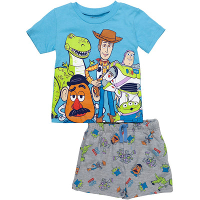 Disney Pixar Toy Story T-Shirt and French Terry Shorts Outfit Set - imagikids