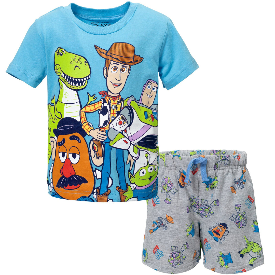 Disney Pixar Toy Story T-Shirt and French Terry Shorts Outfit Set - imagikids