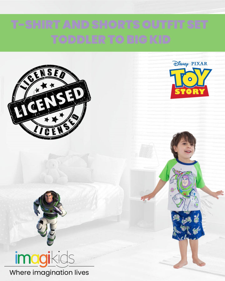 Disney Pixar Toy Story T-Shirt and French Terry Shorts Outfit Set - imagikids