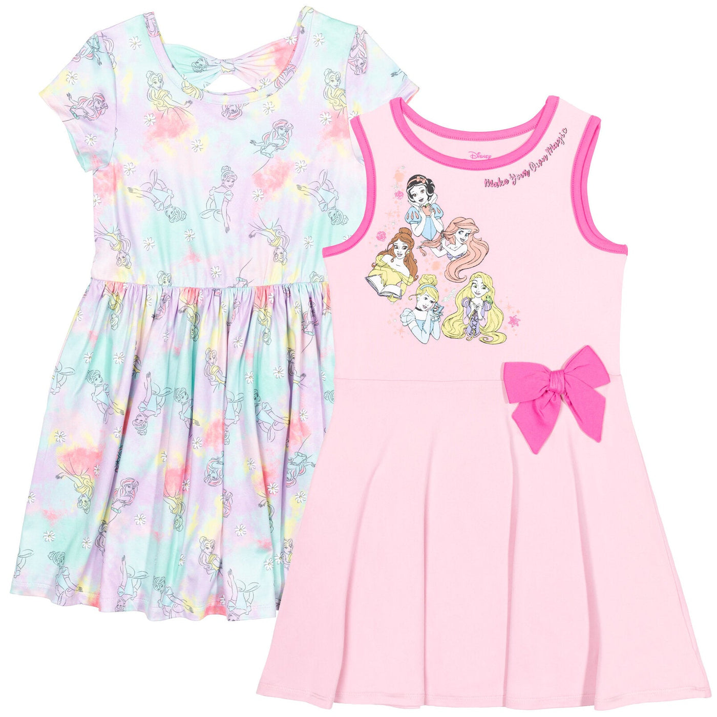 Disney Princess 2 Pack Short Sleeve Dresses - imagikids