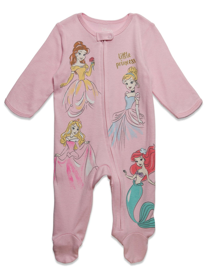 Disney Princess 2 Pack Zip Up Sleep N' Play Coveralls - imagikids